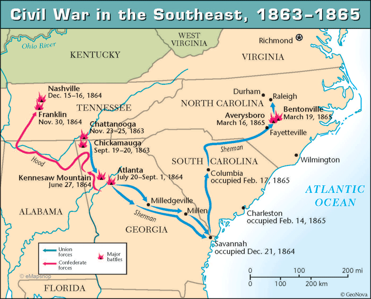 what was the north and south called in the civil war?